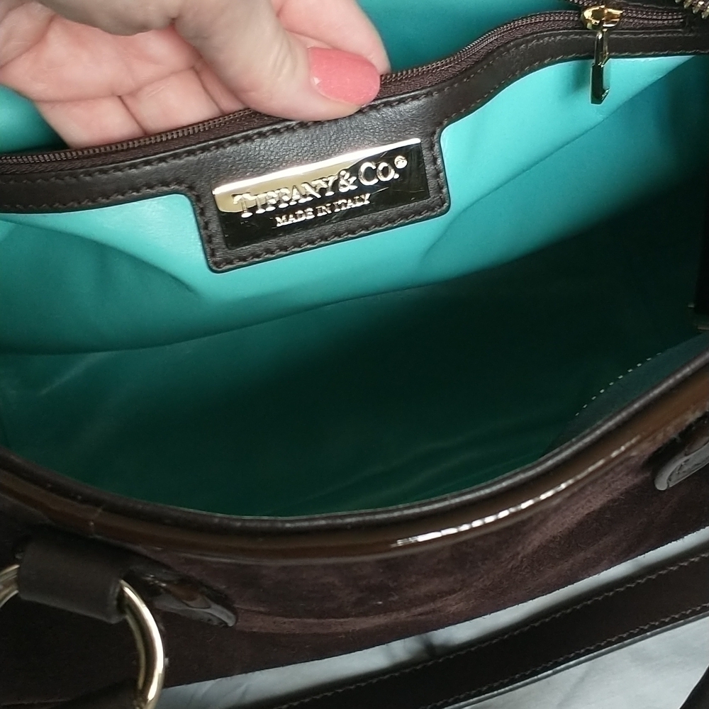 TIFFANY & Co Italian Leather & Suede Handbag - Picture 8 of 12